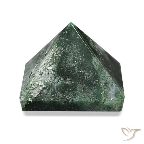 79.96Ct Deep Green Moss Agate, Square, Opaque