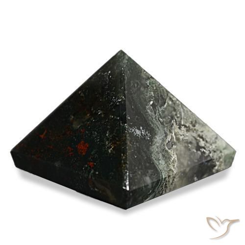 Moss Agate Gemstone in 27.6 x 27.4 mm Size for Sale, Moss Agate Stone in Forest Green Color