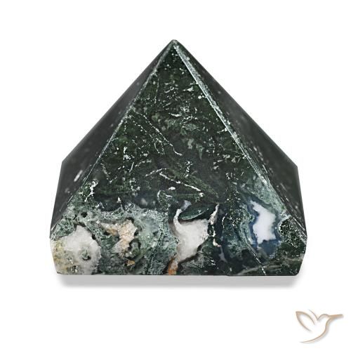 90.36ct Deep Green Moss Agate Gemstones, Square, Opaque