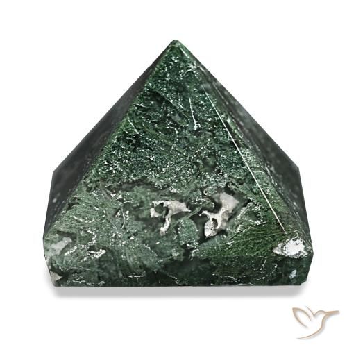 87.69ct Forest Green Moss Agate, Square, Opaque