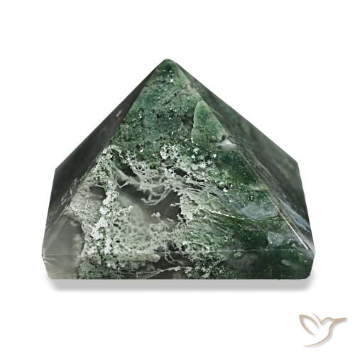 85.75ct Deep Green Moss Agate, Square, Opaque