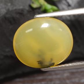 3.7ct Oval Cabochon Yellow Dendrite Moss Opal for sale thumb image of 3.7ct Oval Cabochon Yellow Dendrite Moss Opal (ID: 470208)