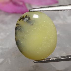 5.9ct Oval Cabochon Yellow Dendrite Moss Opal Gem for sale 5.9ct Oval Cabochon Yellow Dendrite Moss Opal Gem (ID: 470211)