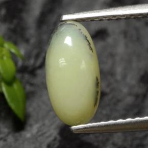 1.1ct Oval Cabochon Yellow Dendrite Moss Opal for sale thumb image of 1.1ct Oval Cabochon Yellow Dendrite Moss Opal (ID: 470314)