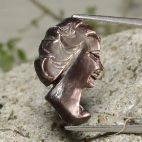 3.90 ct Brown Mother of Pearl Stone, Natural Mother of Pearl in Carved Cameo Shape for Sale