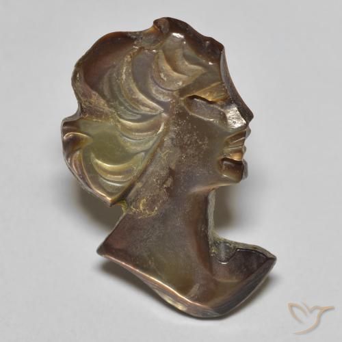 3.67ct Natural Smoky Mother of Pearl, Fancy, Opaque