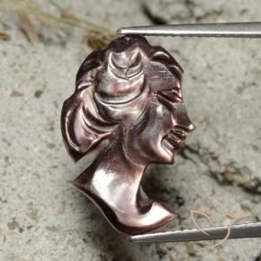 Mother of Pearl Gemstone in 19.6 x 13.2 mm Size for Sale, Mother of Pearl Stone in Chocolate Brown Color