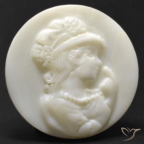 15.21 ct Carved Mother of Pearl, 25 mm From China, Photo A