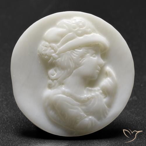 13.87 ct Carved Mother of Pearl, 25.1 mm From China, Photo A