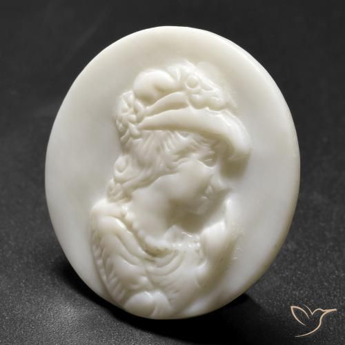 14.32 ct Carved Mother of Pearl, 25.1 mm From China, Photo A