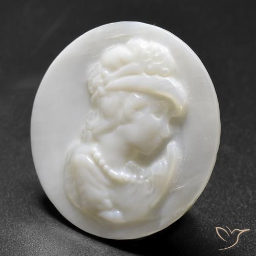 10.14 ct Carved Mother of Pearl, 25.1 mm From China, Photo A
