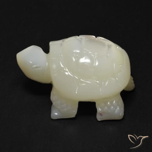 Mother of Pearl Gemstone in 21.2 x 17.1 mm Size for Sale, Mother of Pearl Stone in Pearl White Color