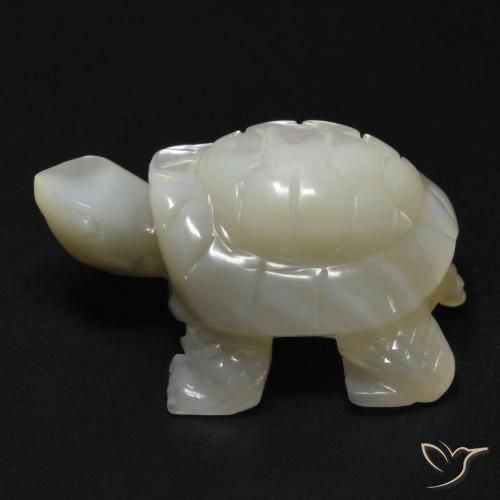 Mother of Pearl Gemstone in 23.4 x 15.7 mm Size for Sale, Mother of Pearl Stone in Pearl White Color