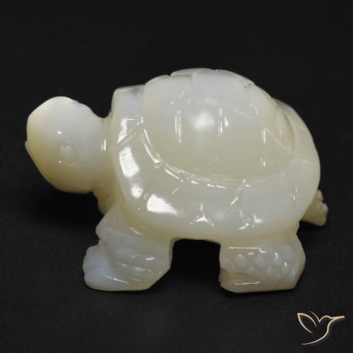 Mother of Pearl Gemstone in 20.5 x 17.6 mm Size for Sale, Mother of Pearl Stone in Pearl White Color