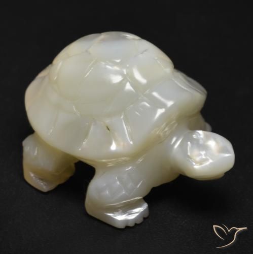 20.94 ct Carved Mother of Pearl, 22.6 x 15.6 mm From China, Photo A