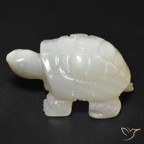 Mother of Pearl Gemstone in 23.6 x 15.9 mm Size for Sale, Mother of Pearl Stone in Pearl White Color
