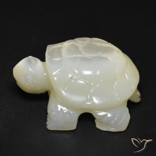 Mother of Pearl Gemstone in 19.8 x 16.7 mm Size for Sale, Mother of Pearl Stone in Off White Color