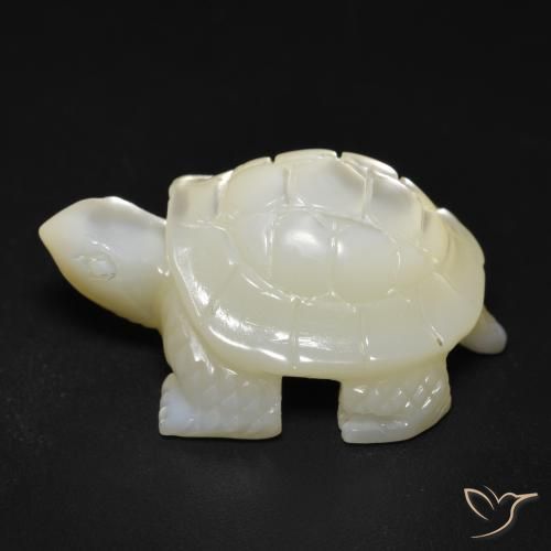 Mother of Pearl Gemstone in 23.7 x 15.7 mm Size for Sale, Mother of Pearl Stone in Pearl White Color