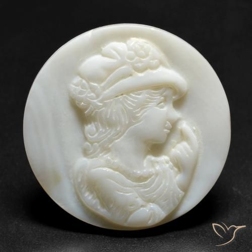 14.43 ct Carved Mother of Pearl, 24.5 mm From China, Photo A