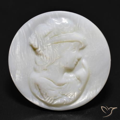 14.67 ct Carved Mother of Pearl, 25.3 mm From China, Photo A
