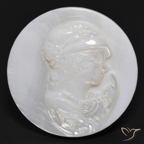17.46 ct Carved Mother of Pearl, 25.1 mm From China, Photo A