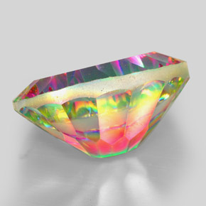 Mystic Quartz Gemstone in 18 x 13 mm (calibrated) Size for Sale, Mystic Quartz Stone in Top Rainbow Color