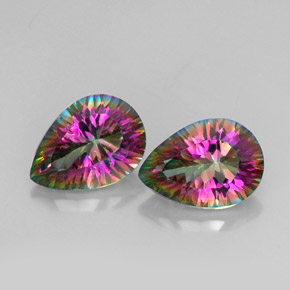 9.52 ct Multicolor Mystic Quartz Gemstone, Mystic Quartz Gem in Pear Concave Cut Shape for Sale.