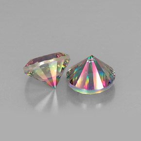 Mystic Quartz Gemstone in 9 mm (calibrated) Size for Sale, Mystic Quartz Stone in Top Rainbow Color