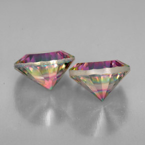 Mystic Quartz Gemstone in 9 mm (calibrated) Size for Sale, Mystic Quartz Stone in Top Rainbow Color