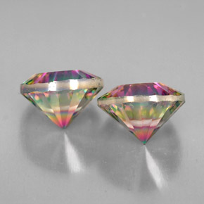 Mystic Quartz Gemstone in 9 mm (calibrated) Size for Sale, Mystic Quartz Stone in Top Rainbow Color