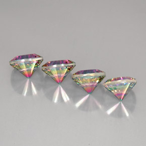 Mystic Quartz Gemstone in 9 mm (calibrated) Size for Sale, Mystic Quartz Stone in Top Rainbow Color