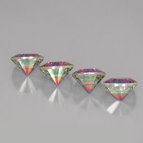 Mystic Quartz Gemstone in 9 mm (calibrated) Size for Sale, Mystic Quartz Stone in Top Rainbow Color