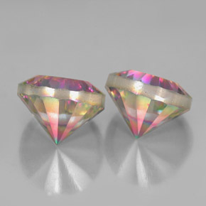 Mystic Quartz Gemstone in 9 mm (calibrated) Size for Sale, Mystic Quartz Stone in Top Rainbow Color