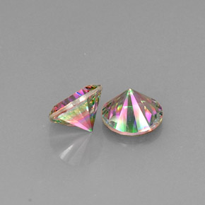 Mystic Quartz Gemstone in 9 mm (calibrated) Size for Sale, Mystic Quartz Stone in Top Rainbow Color