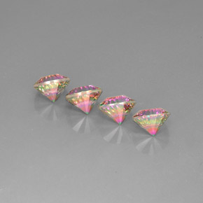 Mystic Quartz Gemstone in 9 mm (calibrated) Size for Sale, Mystic Quartz Stone in Top Rainbow Color