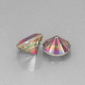 Mystic Quartz Gemstone in 9 mm (calibrated) Size for Sale, Mystic Quartz Stone in Top Rainbow Color