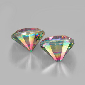 Mystic Quartz Gemstone in 9 mm (calibrated) Size for Sale, Mystic Quartz Stone in Top Rainbow Color