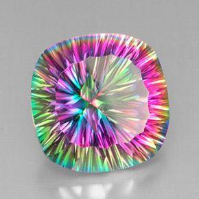 28.01 ct Multicolor Mystic Quartz Stone, Natural Mystic Quartz in Cushion-Cut Shape for Sale