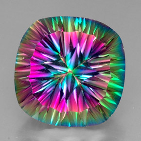 32.97 ct Multicolor Mystic Quartz Gemstone, Mystic Quartz Gem in Cushion-Cut Shape for Sale.