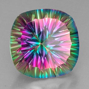 32.97 ct Multicolor Mystic Quartz Stone, Natural Mystic Quartz in Cushion-Cut Shape for Sale