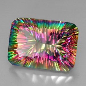 38.22 ct Multicolor Mystic Quartz Stone, Natural Mystic Quartz in Octagon Concave Cut Shape for Sale