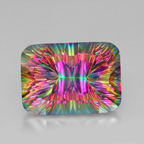 41.37 ct Multicolor Mystic Quartz Gemstone, Mystic Quartz Gem in Cushion-Cut Shape for Sale.