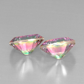 Mystic Quartz Gemstone in 12 x 10 mm (calibrated) Size for Sale, Mystic Quartz Stone in Top Rainbow Color