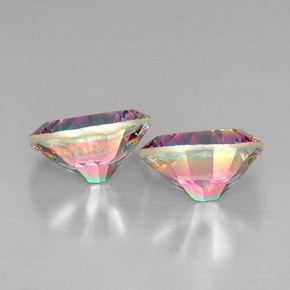 Mystic Quartz Gemstone in 12 x 10 mm (calibrated) Size for Sale, Mystic Quartz Stone in Top Rainbow Color