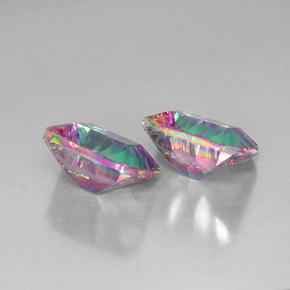 Mystic Quartz Gemstone in 12 x 10 mm (calibrated) Size for Sale, Mystic Quartz Stone in Top Rainbow Color