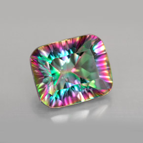 5.64 ct Multicolor Mystic Quartz Stone, Natural Mystic Quartz in Octagon Concave Cut Shape for Sale