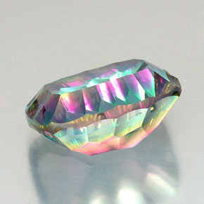Mystic Quartz Gemstone in 20 x 15 mm Size for Sale, Mystic Quartz Stone in Top Rainbow Color