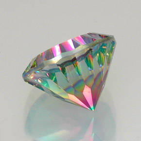 Mystic Quartz Gemstone in 15.1 mm Size for Sale, Mystic Quartz Stone in Top Rainbow Color
