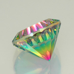Mystic Quartz Gemstone in 15.1 mm Size for Sale, Mystic Quartz Stone in Top Rainbow Color