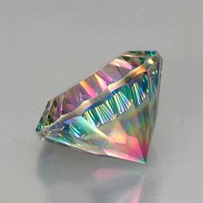 Mystic Quartz Gemstone in 15.1 mm Size for Sale, Mystic Quartz Stone in Top Rainbow Color